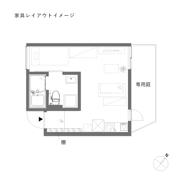 (仮称)MON_102_家具レイアウト