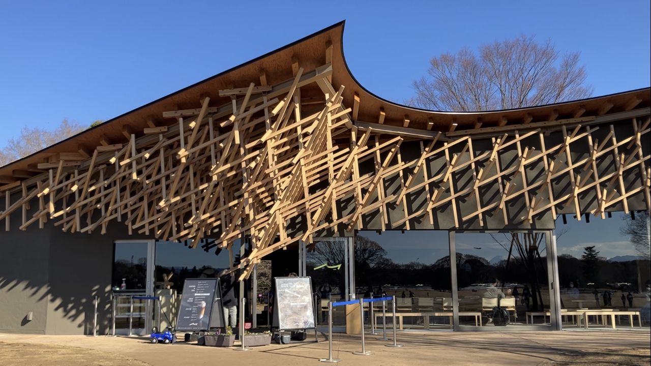 【立川・昭和記念公園】隈研吾氏設計の「OKA  CAFE」に行ってきました