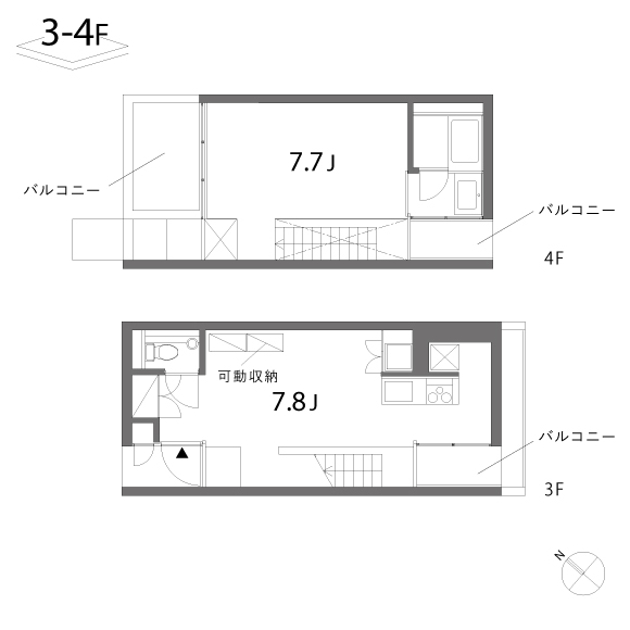 split 50.01㎡の間取り図