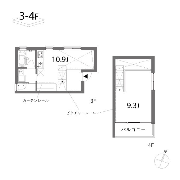 Ruelle 48.39㎡の間取り図