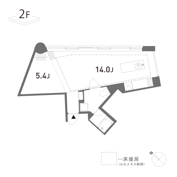 GROVE　301 43.41㎡の間取り図