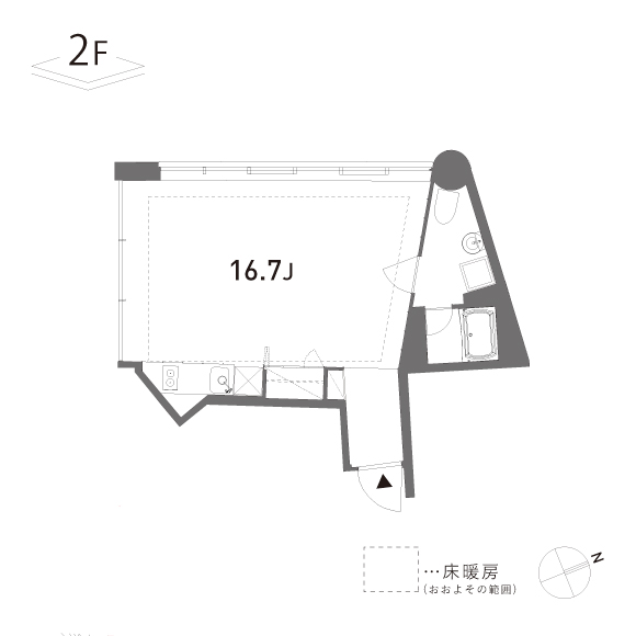 GROVE　301 42.04㎡の間取り図