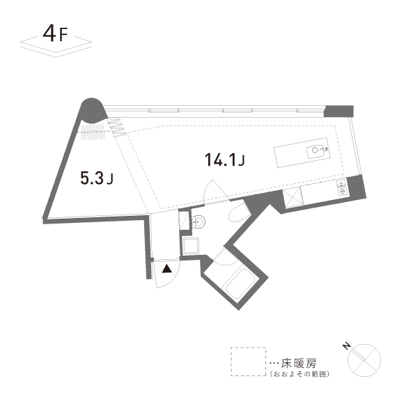 GROVE　801 43.45㎡の間取り図