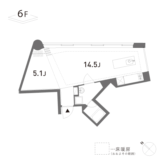 GROVE　801 43.10㎡の間取り図