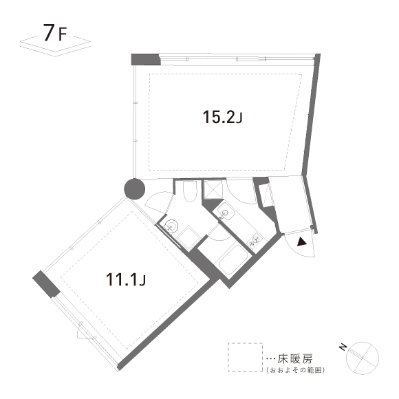 GROVE　801 57.50㎡の間取り図