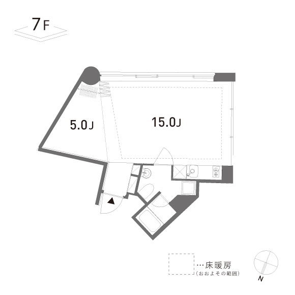 GROVE　301 44.11㎡の間取り図