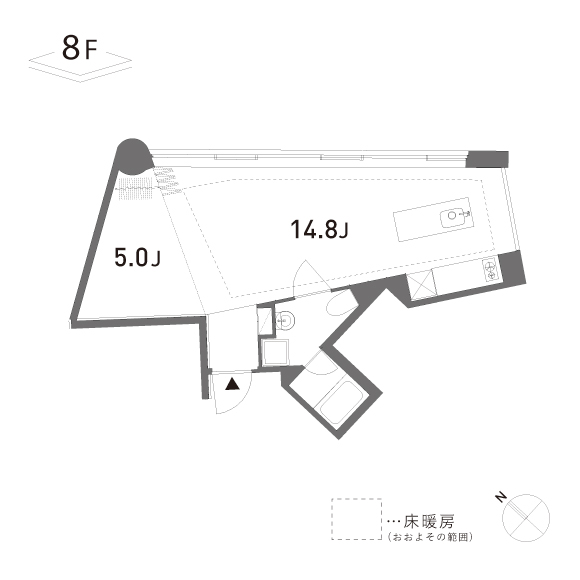 GROVE　301 43.17㎡の間取り図