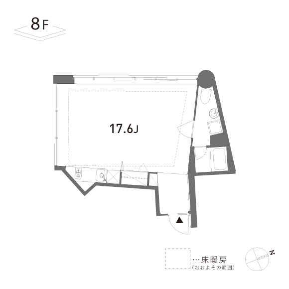 GROVE　301 42.16㎡の間取り図