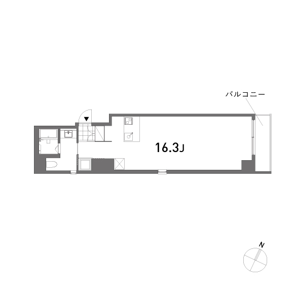 A-FLAT 46.49㎡の間取り図