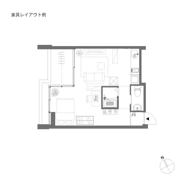 N bldg. 402の間取り