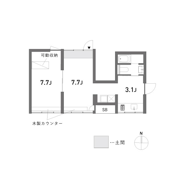 HM Comfort 42.6㎡の間取り図