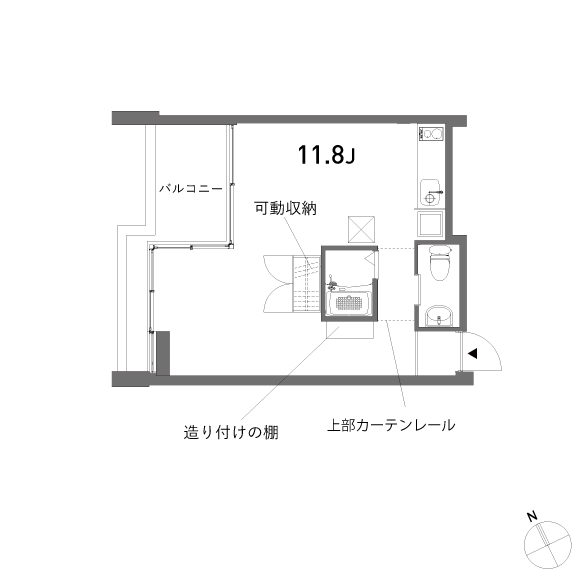 N bldg. 31.00㎡の間取り図