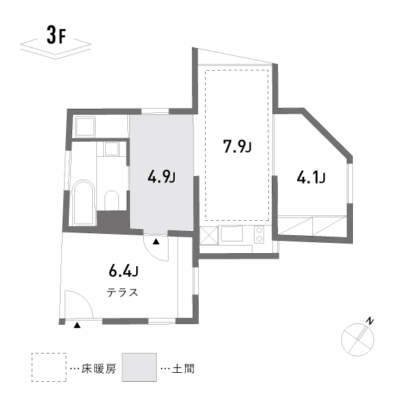 blocco 40.82㎡の間取り図